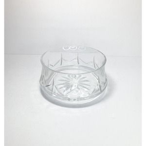 Gorgeous Sun/Star Cut Round Crystal Centerpiece/Serving Bowl, 7 1/2” VTG 1970’s